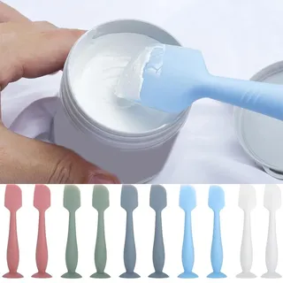 10 STÜCK Windelcreme Applikator - Weicher Baby-Po-Creme-Applikator - Silikon Creme Applikators Mit Saugnapf Spachtel Fü Baby Po - Baby-Unterseite Pinsels Mit Saugnapf-Ständer | Für Babys