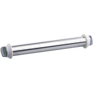 Rosenstein & Söhne Nudelholz mit Abstand: Höhenverstellbarer Edelstahl-Teigroller, 4 Paar Abstandsscheiben, 35cm (Backzubehör, Teigroller mit Abstandhalter, Holz Abstandshalter)