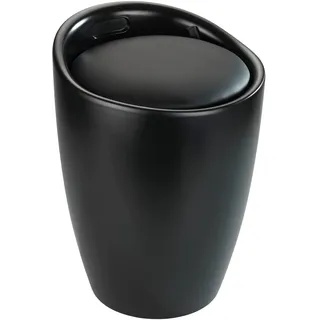 Wenko Badhocker mit Wäschesammler Candy 24229100 schwarz matt,