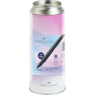 Faber-Castell 151617 - Grip 0.4 mm, 15 Fasermaler in Promotion Set 15er