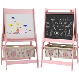 aiyaplay Kindertafel, 3 in 1 Kinder Staffelei, Doppelseitige Spieltafel, Whiteboard Kreidetafel,