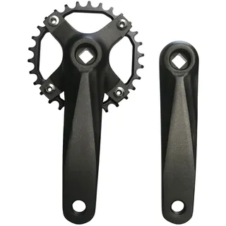 DFNBVDRR Fahrrad Kurbel Vierkant 152mm/165mm/170mm 104BCD Mountainbike-Kurbelgarnitur 30T/32T/34T/36T/38T/40T/42T Schmales Breitzahn-Kettenblatt MTB-Kurbelarm-Satz (Color : 30T, Size : 152MM)