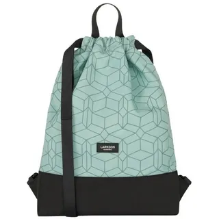 LARKSON Turnbeutel Damen & Herren Mint - No 7 - Rucksack Damen für Sport und Festival - Beutel Rucksack Klein mit Innentasche - Außentasche für Schnellzugriff