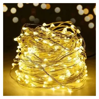 salcar LED Lichterkette Kupferdraht 10 m Warmweiß