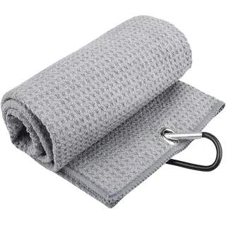 KAKASEA Golf-Reinigungs-Handtuch, Mikrofaser, Golf-Kopf-Handtuch mit Schnallen-Clip, Golf-Handtücher für Golf, Tasche, Golfplatz, Training, Fitnessstudio