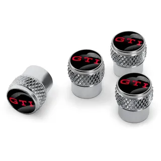 Volkswagen Ventilkappen GTI Design für Gummi- und Messingventile 4 Stück