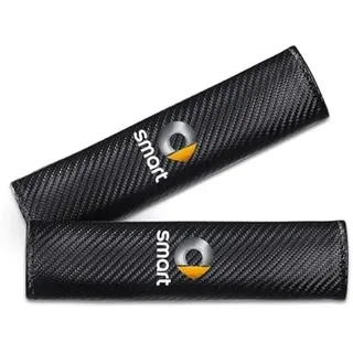 wxhzq 2 stück Auto Gurtpolster Seat Belt für Smart Fortwo Forfour 453 451, Auto Kohlefaser Gurtschutz Abnehmbar Sicherheitsgurt Abdeckungen Schutz Schulterpolste