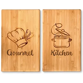 KESPER Herdabdeckplatte 2er Pack Bambus