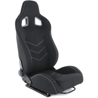 Sportsitz Schalensitz Halbschalensitz Tenzo-R 2 Stoff Schwarz mit Laufschienen