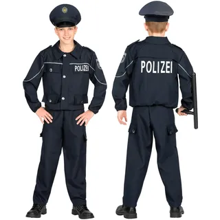 W WIDMANN MILANO Party Fashion - Polizei Kinderkostüm, Deutscher Polizist Outfit mit Oberteil, Hose und Mütze