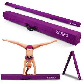 CCLIFE Balancetrainer Schwebebalken für Zuhause Kinder 240/270cm Balken Turnen, Grün, Lila lila 240 cm