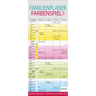 Korsch Verlag Familienplaner Farbenspiel 2025