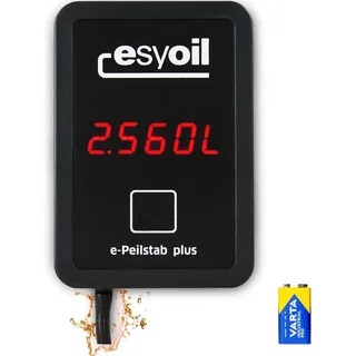 esyoil e-Peilstab: Digitale Füllstandsanzeige für Heizöltank/Öltank | Anzeige in Liter, Zentimeter und Prozent | einfache Montage | kein WLAN erforderlich