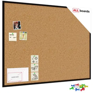 ALLboards Pinnwand mit schwarzem Naturholzrahmen 120x90cm