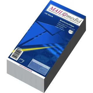 mayer-network Briefumschläge DIN lang (220x110 mm), mit Fenster, selbstklebend, 72 g/qm, 100 Stück
