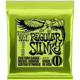 Ernie Ball Regular Slinky Nickel Wound E-Gitarrensaiten, Stärke 10-46