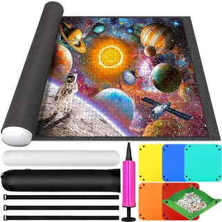 GUHAOOL Puzzle Matte, Tragbare Puzzlematte, Puzzle Roll Storage Mat, Puzzle Rollmatte für 1000 1500 2000 3000 Puzzle Teile, Puzzlerolle Mat mit Sortierer