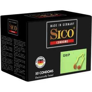 Sico *Grip* Kondome mit verstärktem Rollrand für besseren Sitz, Maxipack 50 St