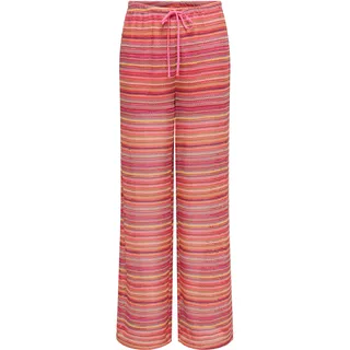 Only ONLSANDY WIDE TIE STRING Hosen Orange/Pink M