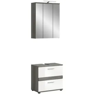 xonox.home Blake 2-tlg. Weiß/Rauchsilber