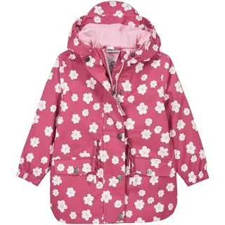 KILLTEC Regenparka mit Kapuze, Blumen, rot | natur, 110