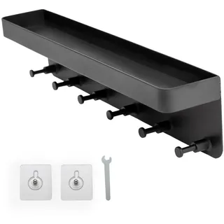 Intirilife Schlüsselbrett mit Ablage in Schwarz - Gr.: onesize