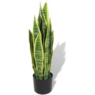 vidaXL Künstliche Sansevieria Bogenhanf mit Topf 65 cm Grün