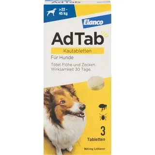 Elanco AdTab Kautabletten für Hunde 900 mg >22-45 kg