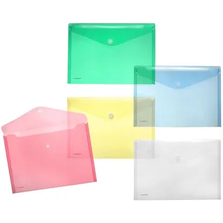 FolderSys Dokumententaschen DIN A4 farbsortiert glatt 0,20 mm