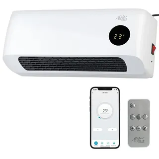 Sichler Haushaltsgeräte WLAN-Keramik-Wandheizlüfter 2000 W Weiß