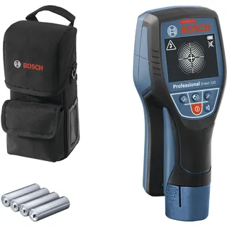 Bosch Professional Ortungsgerät D-tect 120 inkl. 4x Batterie AA + Adapter (0601081303)