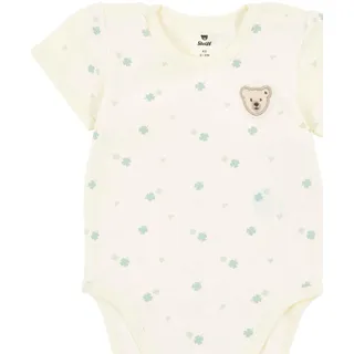 Steiff Body kurzarm EU Größe 74 eggnog, Baby-Body, kurzarm Body-Anzug für Babys, Strampler Einteiler, weicher und bequemer Strampelanzug, waschmaschinenfest