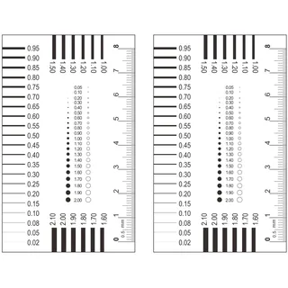 Risslineal Rissmonitor Rissbreitenlineal,2 Stück Sachverständigen Maßstab Lineal Und Rissbreitenmesser Set,Experten-Messgerät Für Gutachter Und Handwerker,Hochpräzision,Einfach Zu Bedienen (2 Stück)