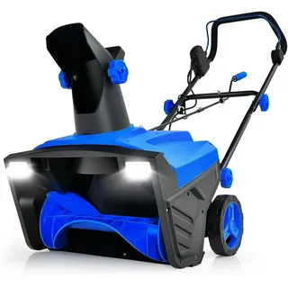 Costway Elektro-Schneefräse mit LED-Leuchten & 15 A Motor, kabelgebundene Räumungsmaschine