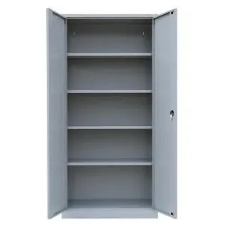 Lüllmann Aktenschrank 530350, aus Metall, abschließbar, 92,5 x 195 x 50 cm (B/H/T), lichtgrau
