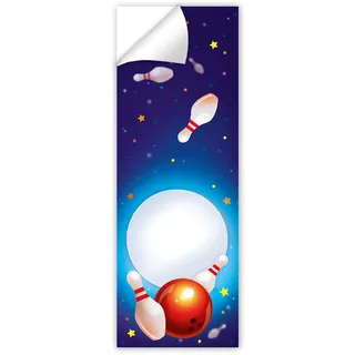 Junapack 12 Aufkleber Bowling Bowling-Party bunt für Verpackung von Geschenken für Jungen Mädchen