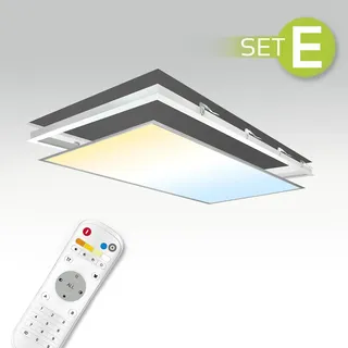 longlifeled gmbh CCT LED Panel 120x60cm Einbauset 60W 3000K-6000K inkl. Fernbedienung und Einbaur...