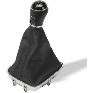 Taesayl Schaltknauf für VW Sharan Tiguan Seat Alhambra, 5N0711113, Schaltsack Schaltmanschette Schalthebel Knauf Schaltknopf Rahmen, 6 Gang 12mm Schwarz