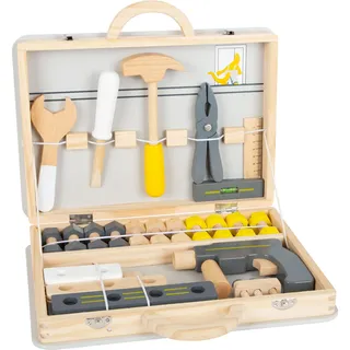 Small Foot Company Small foot Werkzeugkoffer Miniwob aus Holz, mit umfangreichen Werkzeugen und Schraub-Set, für Kinder ab 3 Jahren, 11808