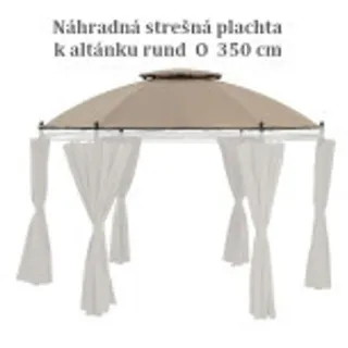 Lex Ersatzdach Pavillon rund 3,5 m Taupe