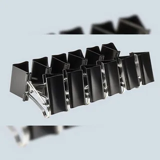 Alco Foldbackklammer Metall vernickelt 51mm schwarz 12 Stück