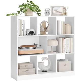 VASAGLE Bücherregal 30 x 97,5 x 100 cm Weiß