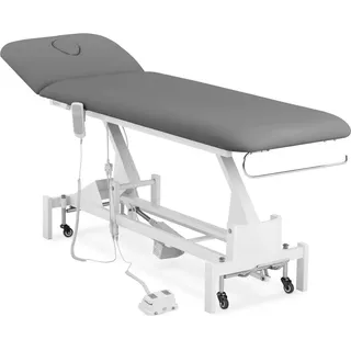 Physa Massageliege - Massagesessel, Massageliege elektrisch Massagebank Therapieliege Massagetisch 200kg Grau/Weiss