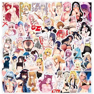 50 Stück Anime Sexy Girl Aufkleber Vinyl Erwachsene Bunny Girl Stickers,Laptop Wasserflasche Fahrrad Skateboard Motorrad Gitarre Computer Wasserdicht Ästhetisch Aufkleber für Jugendliche Kinder