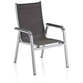 Kettler Basic Plus Stapelsessel Aluminium/Outdoorgewebe - Silber
