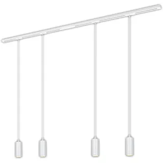 Briloner LEUCHTEN Schienensystem-Sets Rail Komplettset, 4x LED Pendel dimmbar, Lampen, Lichtschienensystem Decke Wohnzimmer Büro Küche Flur, Schienensystem-Sets