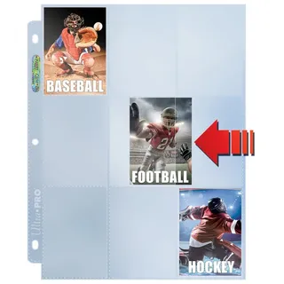 Ultra Pro 82892 9-Pocket Seiten (3-Hole)