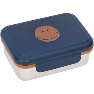 LÄSSIG Lunchbox Little Gang, Smile navy, Edelstahl, Polyprophylen (PP), Silikon, (1-tlg) blau