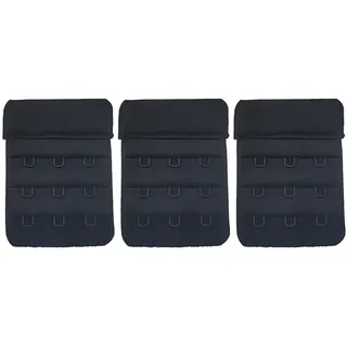varivendo BH-Verlängerung 3er Set BH-Verlängerung 3-reihig 45mm Schwarz (Stück, 3 St), BH-Verlängerung BH-Extender BH-Verlängerungsstück BH-Erweiterung B schwarz 45 mm