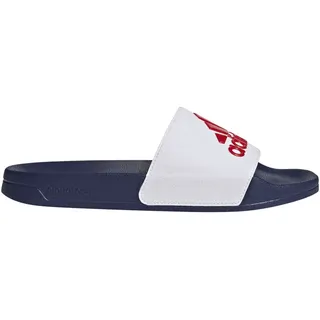 Adilette Shower Cloud White/Scarlet/Victory Blue 47 1/3